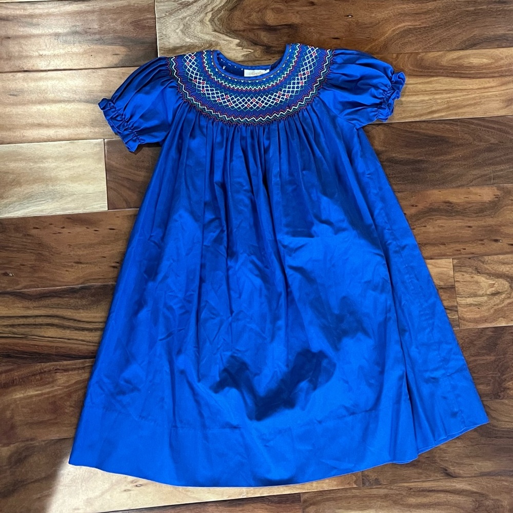 Rosalina Collection Smocked Dress Blue Size 5Y GUC